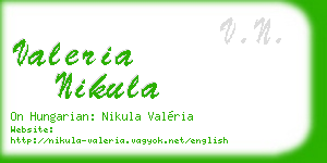 valeria nikula business card